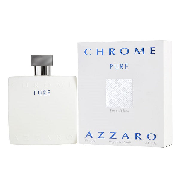 AZZARO CHROME PURE * Azzaro 3.4 oz / 100 ml Eau de Toilette Men Cologne Spray
