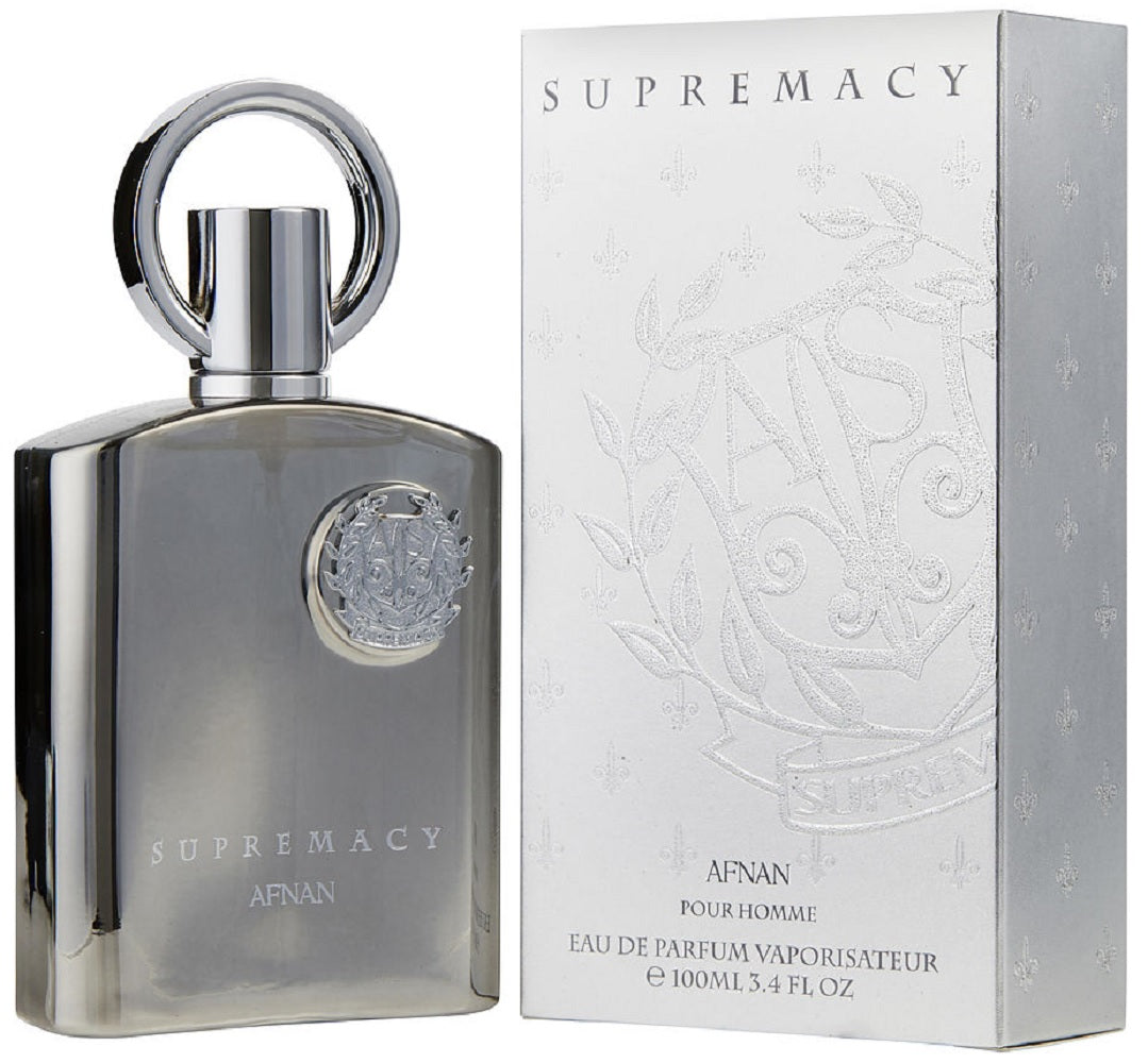 SUPREMACY SILVER * Afnan 3.4 oz / 100 ml Eau de Parfum Men Cologne Spray