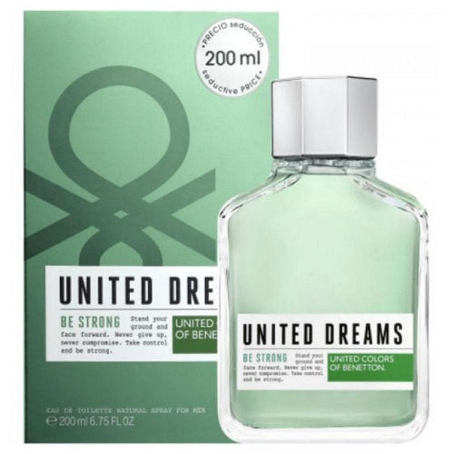 UNITED DREAMS BE STRONG * Benetton 6.75 oz / 200 ml EDT Men Cologne Spray