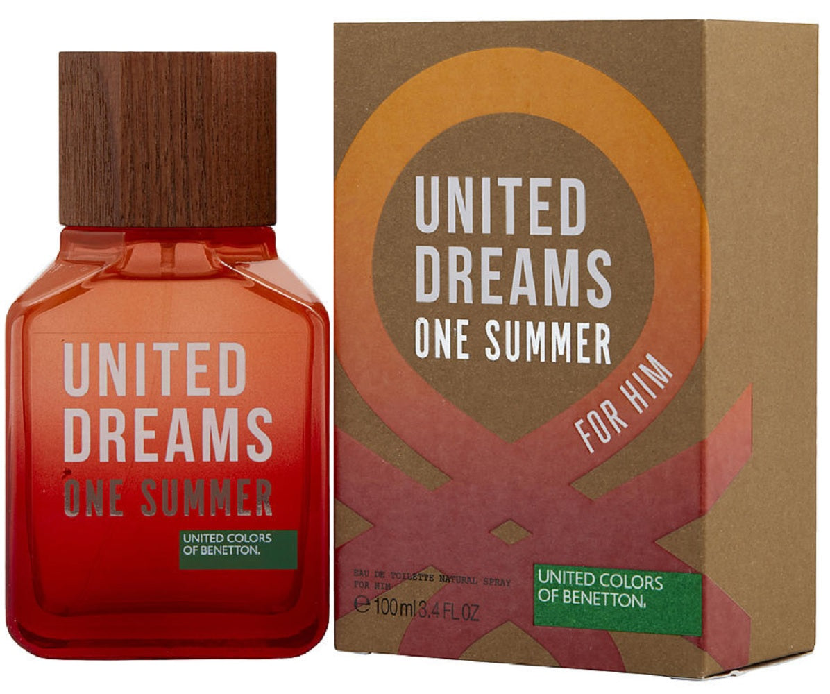UNITED DREAMS ONE SUMMER * Benetton 3.4 oz / 100 ml Eau De Toilette Men Cologne