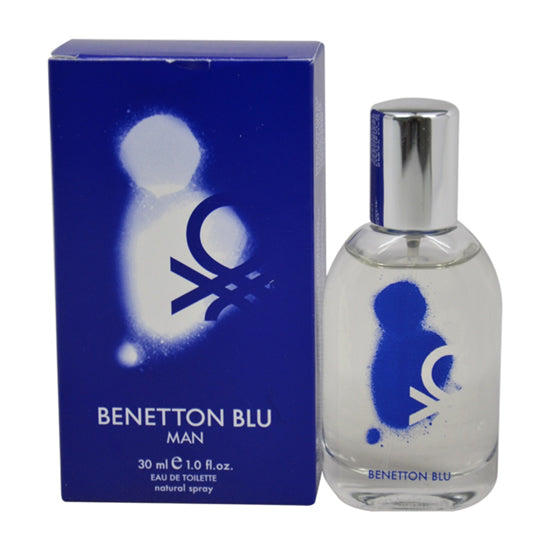 BLU * Benetton 1.0 oz / 30 ml Eau de Toilette Men Cologne Spray * New in box *