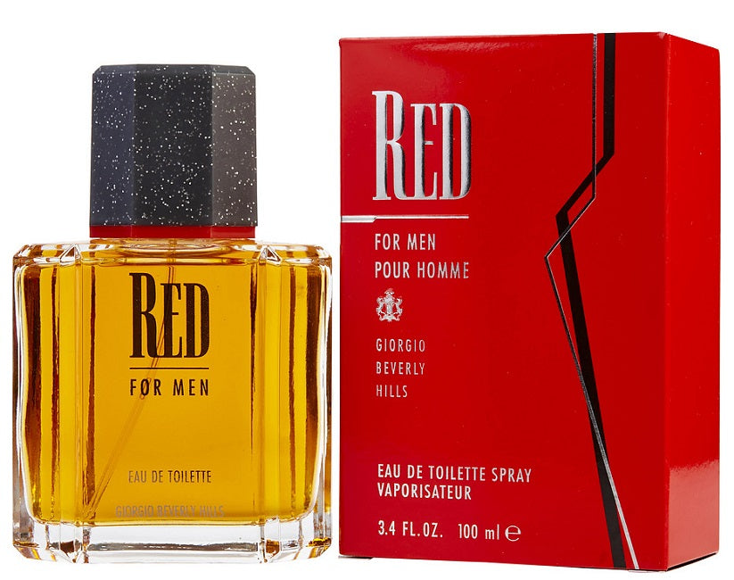 RED * Giorgio Beverly Hills 3.4 oz / 100 ml Eau de Toilette Men Cologne Spray