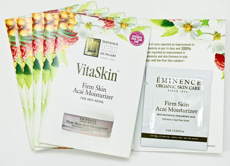 EMINENCE VitaSkin Firm Skin Acai Moisturizer 0.10 oz / 3 ml Set of 6 Travel Size