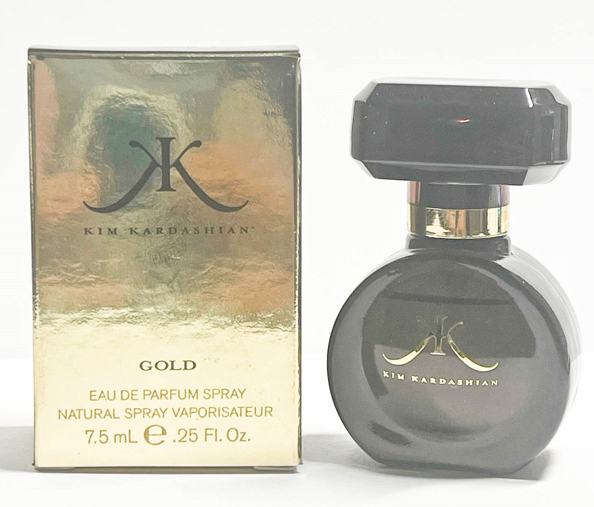 KIM KARDASHIAN GOLD * Kim Kardashian 0.25 oz / 7.5 ml Miniature EDP Women Splash