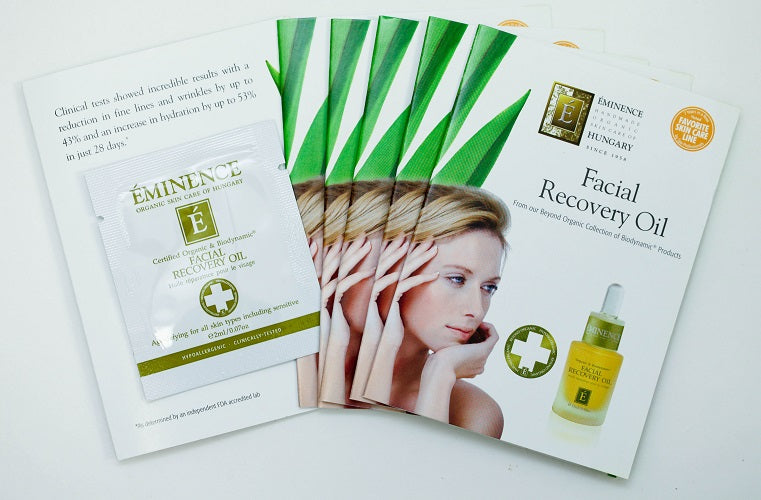 EMINENCE Facial Recovery Oil 0.07 oz Organic Skin Care Set of 6 Travel Size