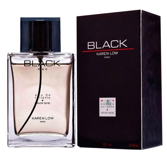 BLACK * Karen Low 3.4 oz / 100 ml Eau De Toilette Men Cologne Spray