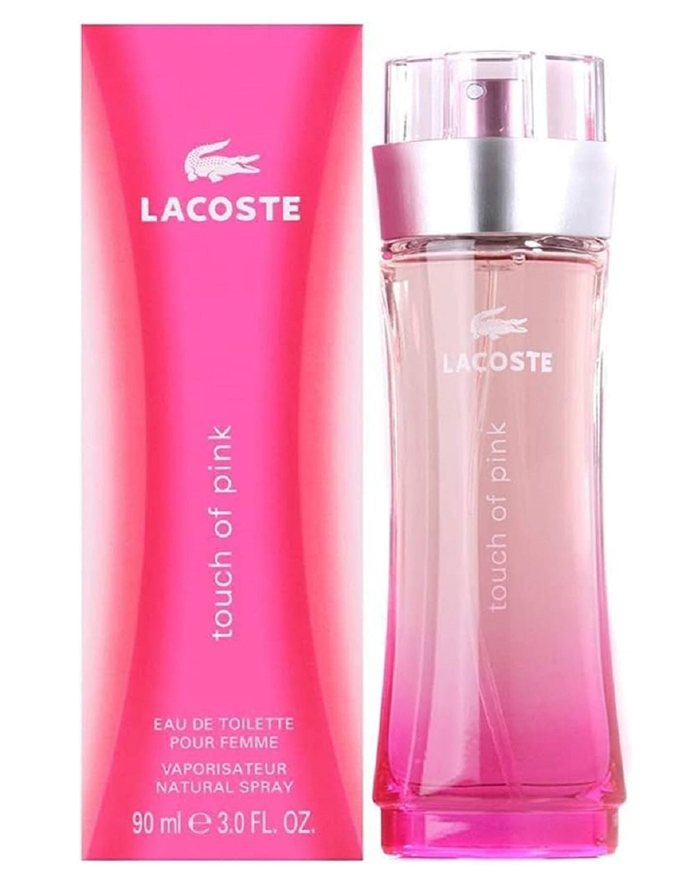 TOUCH OF PINK * Lacoste 3.0 oz Eau de Toilette "EDT" Women Perfume Spray