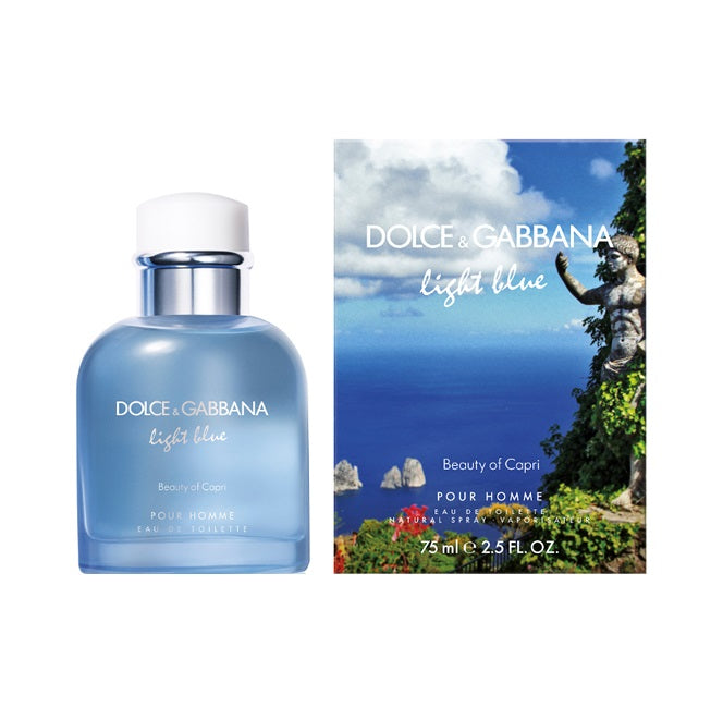 LIGHT BLUE BEAUTY OF CAPRI * Dolce & Gabbana 2.5 oz EDT Men Cologne Spray