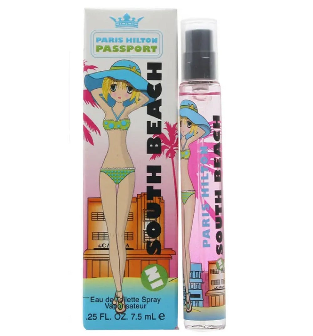PASSPORT SOUTH BEACH * Paris Hilton 0.25 oz Mini EDT Women Perfume Spray
