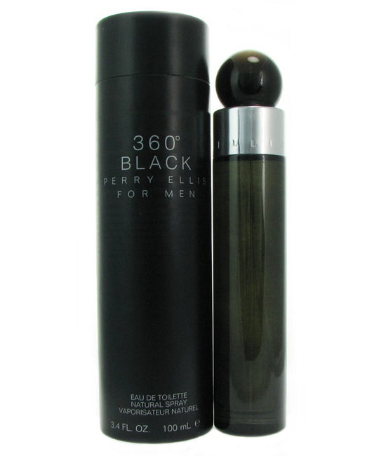 360 BLACK * Perry Ellis 3.4 oz / 100 ml Eau De Toilette Men Cologne Spray