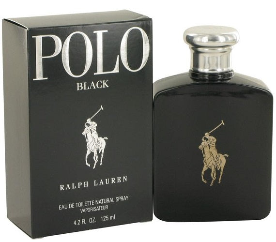 RL POLO BLACK * Ralph Lauren 4.2 oz / 125 ml Eau de Toilette Men Cologne Spray