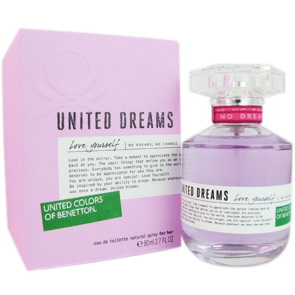 UNITED DREAMS LOVE YOURSELF * Benetton 2.7 oz / 80 ml EDT Women Perfume Spray
