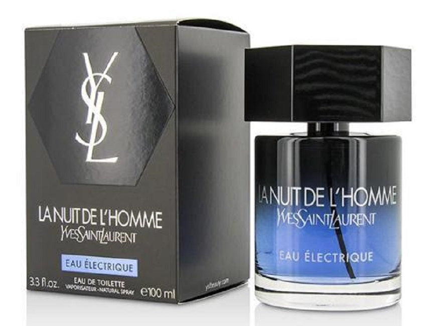 YSL LA NUIT DE L ' HOMME EAU ELECTRIQUE * Yves Saint Laurent 3.3 oz / 100 ml EDT
