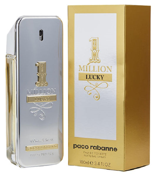 1 MILLION LUCKY * Paco Rabanne 3.4 oz / 100 ml Eau De Toilette Men Cologne Spray