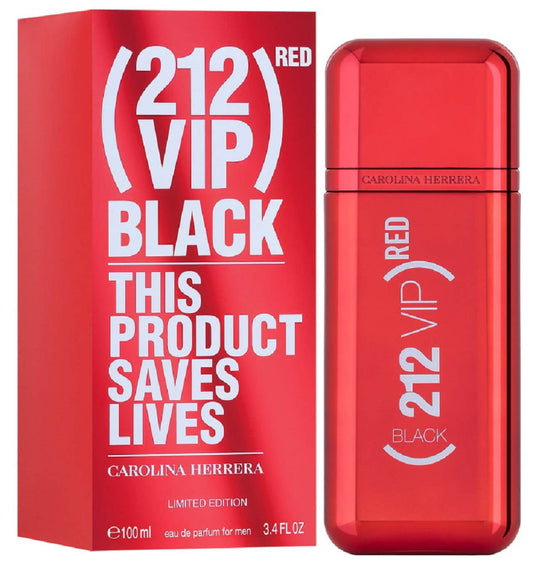 212 VIP BLACK (RED EDITION)* Carolina Herrera 3.4 oz / 100 ml EDP Men Cologne