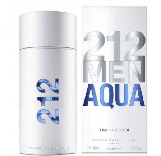212 MEN AQUA * Carolina Herrera 3.4 oz / 100 ml EDT Men Spray Limited Edition