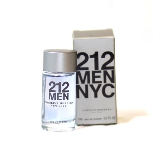 212 MEN NYC * Carolina Herrera 0.2 oz / 7 ml MINI Eau de Toilette Men Splash