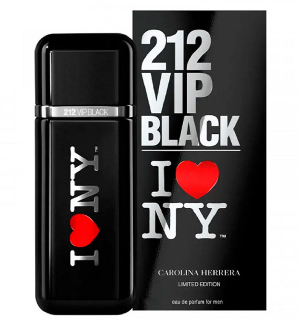 212 VIP BLACK I LOVE NY * Carolina Herrera 3.4 oz / 100 ml EDP Men Cologne Spray