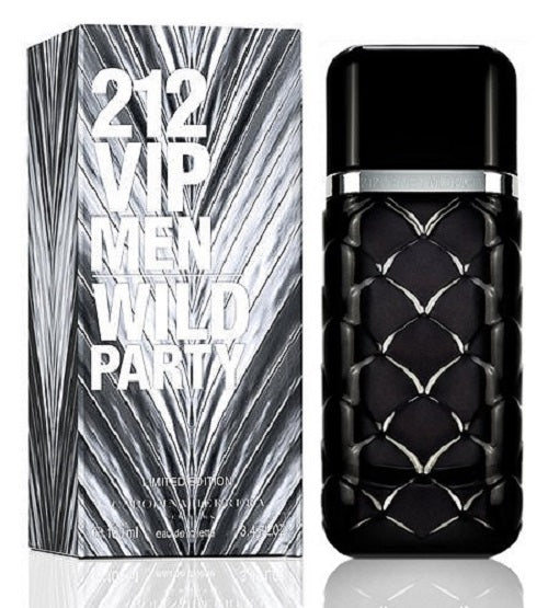 212 VIP MEN WILD PARTY * Carolina Herrera 3.4 oz / 100 ml EDT Men Cologne Spray