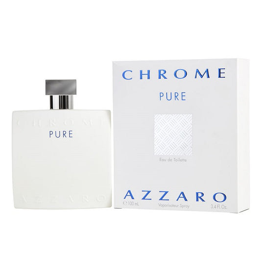 AZZARO CHROME PURE * Azzaro 3.4 oz / 100 ml Eau de Toilette Men Cologne Spray