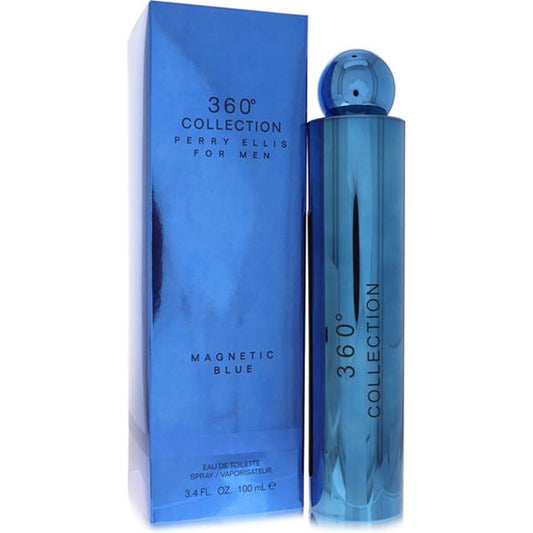 360 COLLECTION MAGNETIC BLUE  * Perry Ellis 3.4 oz / 100 ml EDT Men Cologne