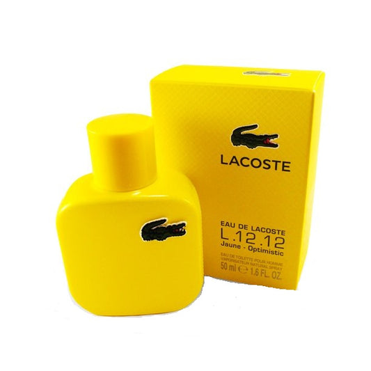 EAU DE LACOSTE L.12.12 JAUNE OPTIMISTIC * Lacoste 1.6 oz 50 ml EDT Men Cologne