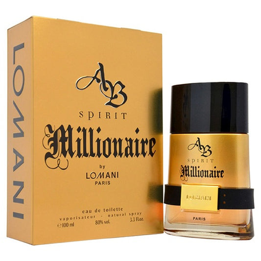 AB SPIRIT MILLIONAIRE * Lomani 3.3 oz / 100 ml Eau de Toilette Men Cologne Spray