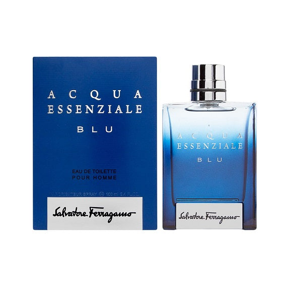 ACQUA ESSENZIALE BLU * Salvatore Ferragamo 3.4 oz / 100 ml EDT Men Cologne