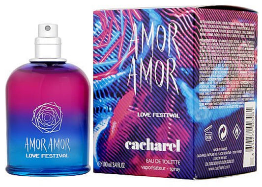 AMOR AMOR LOVE FESTIVAL  * Cacharel 3.4 oz / 100 ml EDT Women Perfume Spray