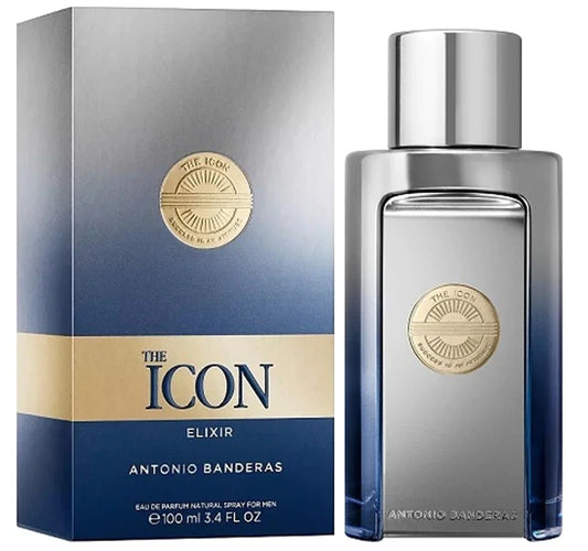 THE ICON ELIXIR * Antonio Banderas 3.4 oz / 100 ml Eau De Toilette Men Cologne
