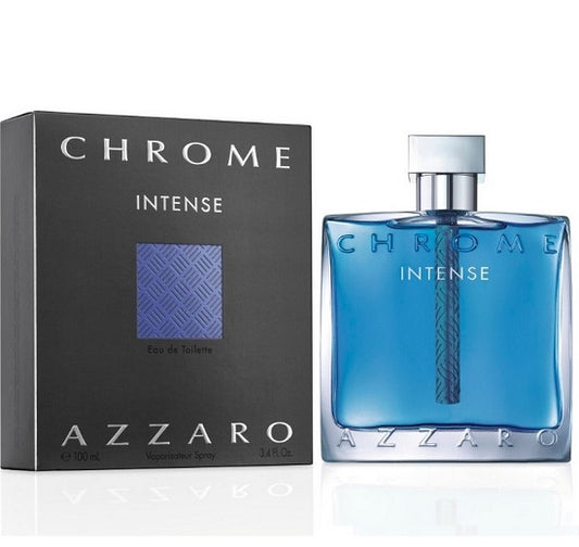 AZZARO CHROME INTENSE * Azzaro 3.4 oz / 100 ml Eau De Toilette Men Cologne Spray