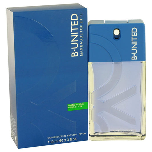 B UNITED * Benetton 3.3 oz / 100 ml Eau de Toilette " EDT "Men Cologne Spray