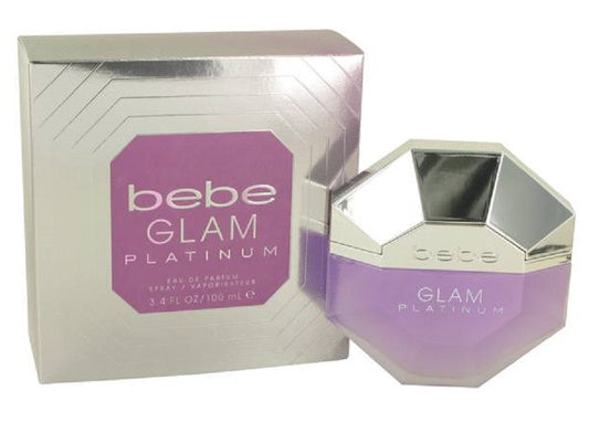 BEBE GLAM PLATINUM * Bebe 3.4 oz / 100 ml Eau de Parfum Women Perfume Spray
