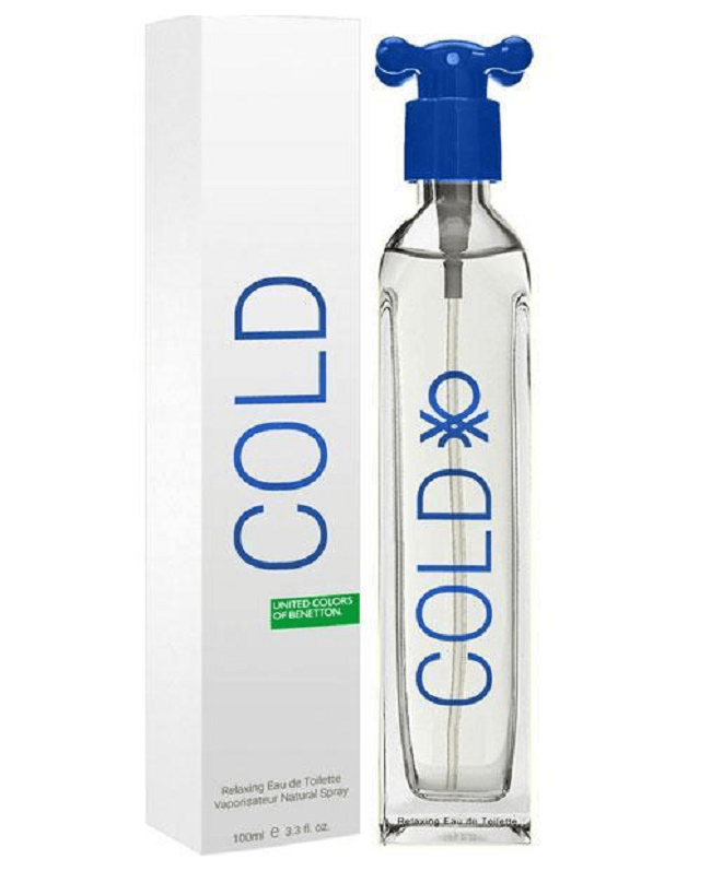 COLD * Benetton 0.18 oz / 5.5 ml Mini EDT Men Cologne Splash, Lot of 2, No Box