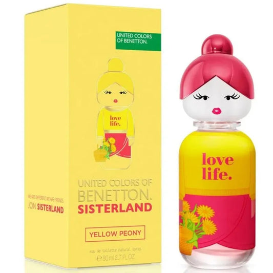 SISTERLAND YELLOW PEONY * Benetton 2.7 oz / 80 ml EDT Women Perfume Spray