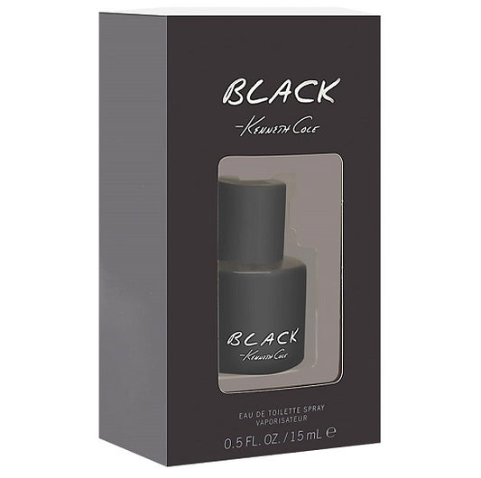 BLACK * Kenneth Cole 0.5 oz / 15 ml MINI Eau de Toilette (EDT) Men Cologne Spray