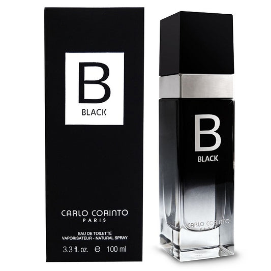 BLACK * Carlo Corinto 3.3 oz / 100 ml Eau de Toilette (EDT) Men Cologne Spray