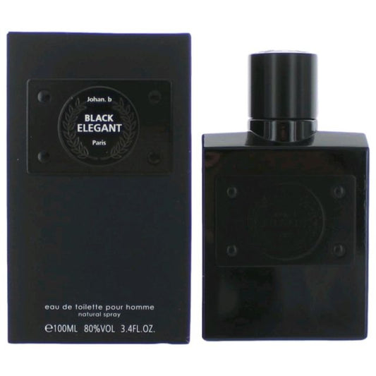 BLACK ELEGANT * Johan B. 3.4 oz / 100 ml Eau de Toilette Men Cologne Spray