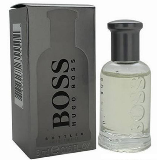 BOSS BOTTLED * Hugo Boss 0.16 oz / 5 ml Miniature Eau de Toilette Men Splash