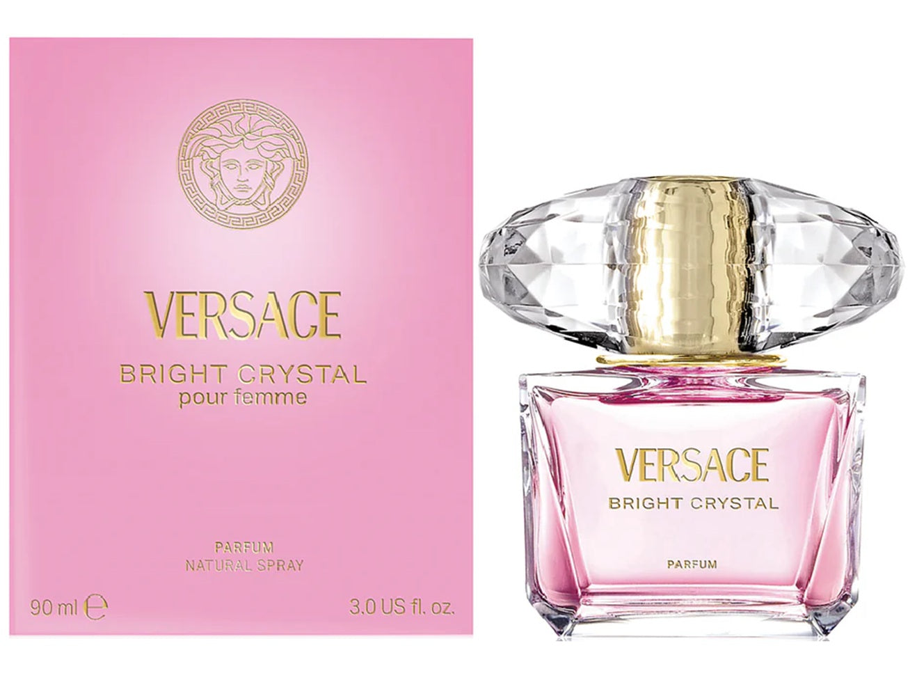 BRIGHT CRYSTAL PARFUM * Versace 3.0 oz / 90 ml Perfume Women Perfume Spray