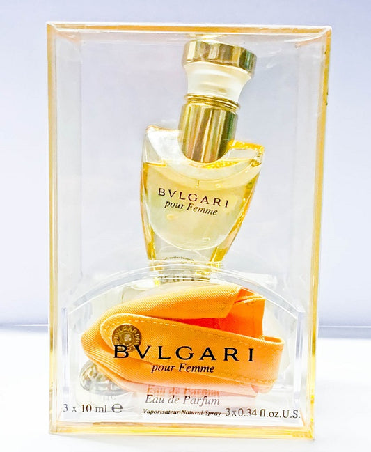 BVLGARI POUR FEMME Eau de Parfum 3 x 0.34 oz Travel Set