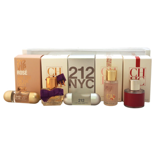 Carolina Herrera 5PC Mini Set CH LEAU & CH & CH SUBLIME & 212 NYC & 212 VIP ROSE