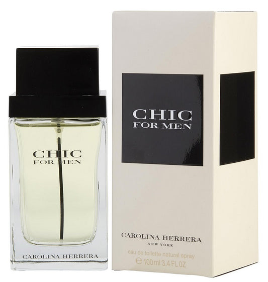 CHIC * Carolina Herrera 3.4 oz / 100 ml Eau de Toilette "EDT" Men Cologne Spray