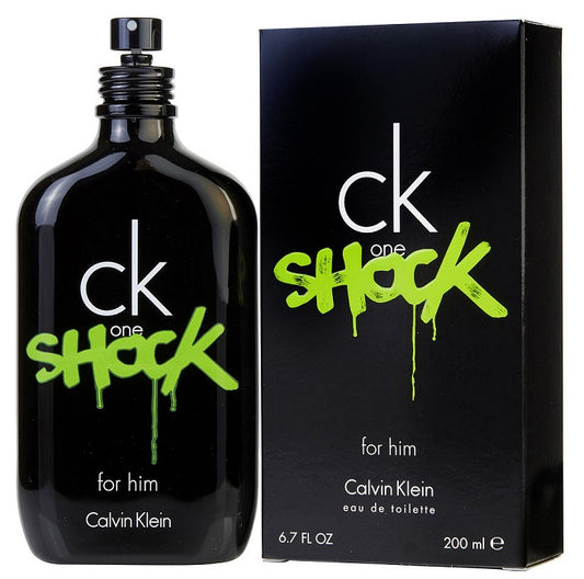 CK ONE SHOCK * Calvin Klein 6.7 oz / 200 ml EDT Men Cologne Spray