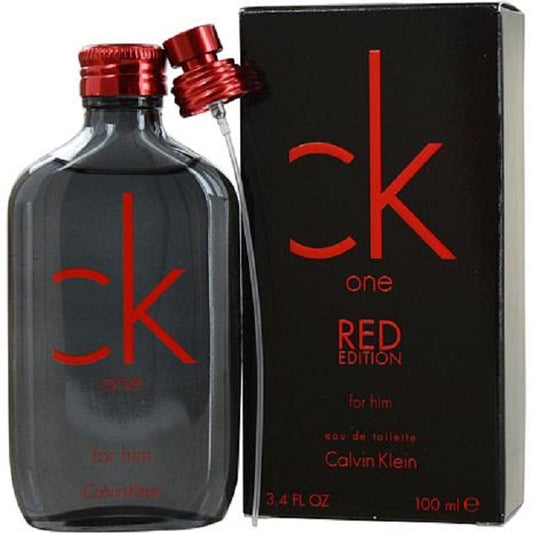 CK ONE RED EDITION FOR HIM * Calvin Klein 3.4 oz / 100 ml EDT Men Cologne Spray