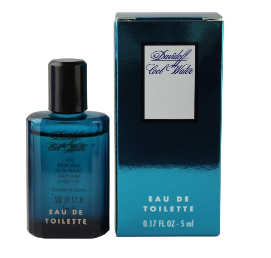 COOL WATER * Davidoff 0.17 oz / 5 ml Mini EDT Men Cologne Splash * New in Box *