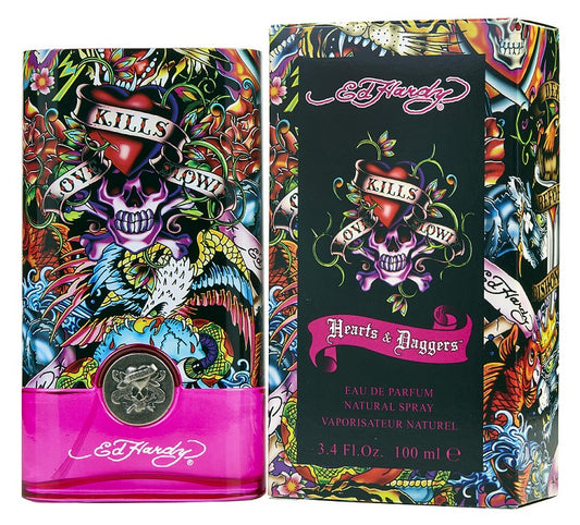 ED HARDY HEARTS & DAGGERS * Christian Audigier 3.4 oz / 100 ml EDP Women Spray