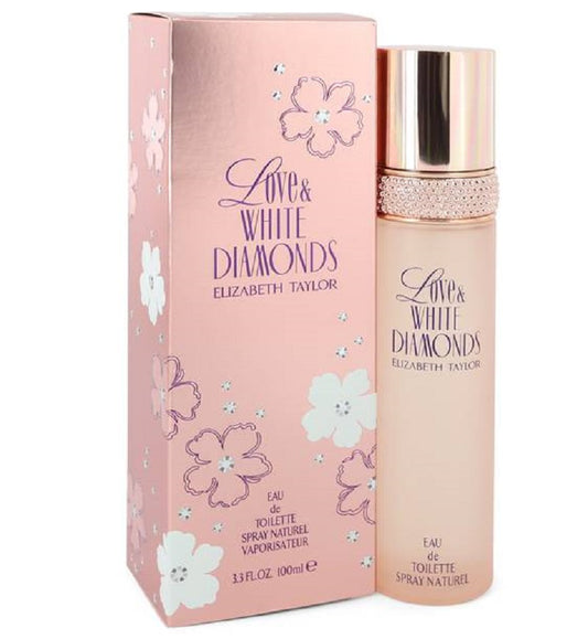 LOVE & WHITE DIAMONDS * Elizabeth Taylor 3.3 oz / 100 ml Eau de Toilette Women
