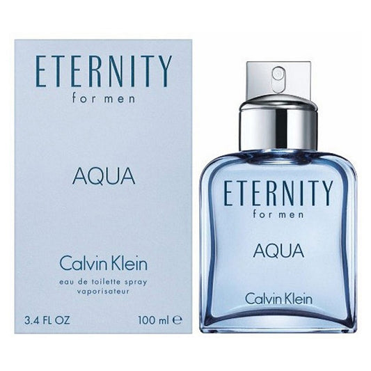 CK ETERNITY AQUA * Calvin Klein 3.4 oz / 100 ml EDT Men Cologne Spray