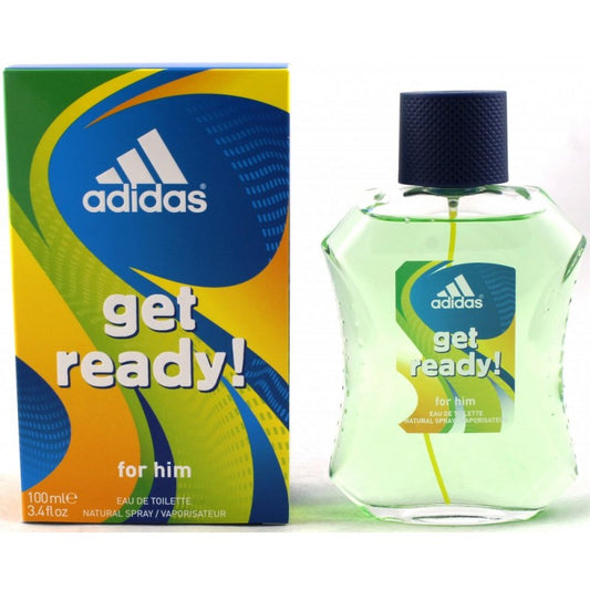 ADIDAS GET READY * Adidas 3.4 oz / 100 ml Eau De Toilette Men Cologne Spray